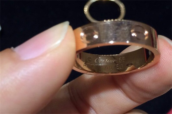 卡地亚戒指内侧编号